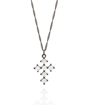 BLACK RHODIUM PENDANT WITH ZIRCONIA