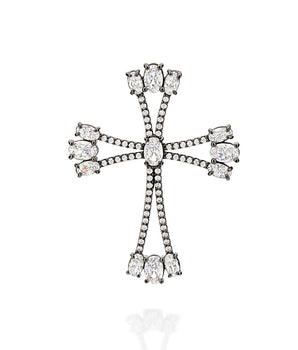 BLACK RHODIUM PENDANT WITH ZIRCONIA