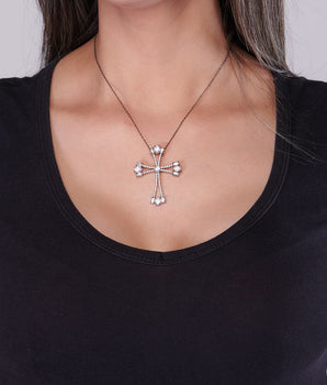 BLACK RHODIUM PENDANT WITH ZIRCONIA