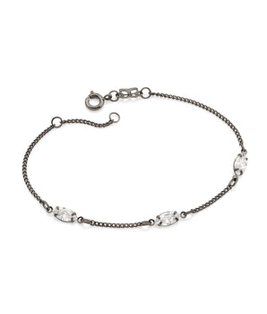 BLACK RHODIUM BRACELET WITH ZIRCONIA
