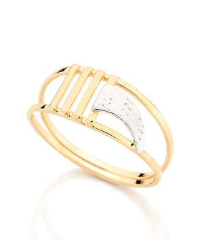 GOLD RING WIT RHODIUM