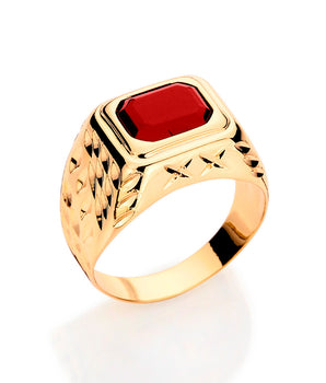 GOLD RING WITH CRYSTAL