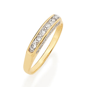 GOLD RING WITH ZIRCONIA