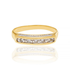 GOLD RING WITH ZIRCONIA
