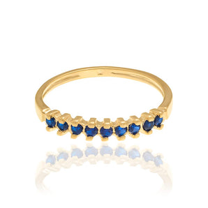 GOLD PLATED RING WITH ZIRCONIA