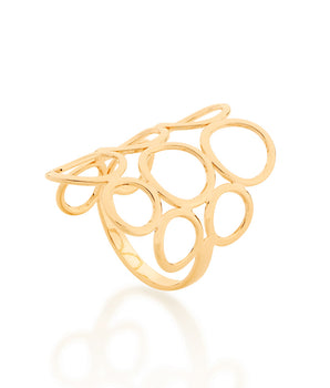 GOLD MULTIPLE HOLLOW CIRCLES RING