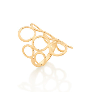 GOLD MULTIPLE HOLLOW CIRCLES RING