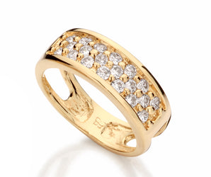 GOLD RING WITH ZIRCONIA
