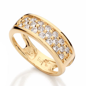 GOLD RING WITH ZIRCONIA