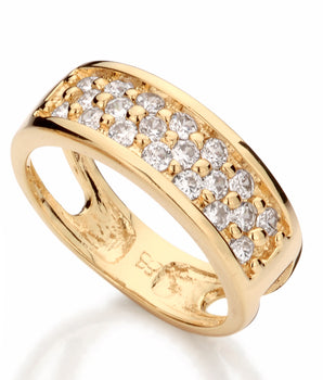GOLD RING WITH ZIRCONIA