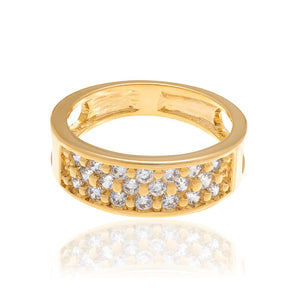 GOLD RING WITH ZIRCONIA