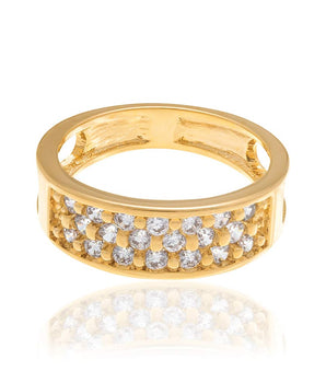 GOLD RING WITH ZIRCONIA