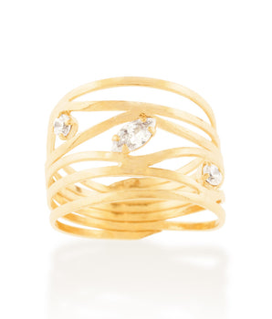 GOLD RING WITH ZIRCONIA