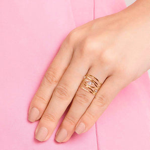 GOLD RING WITH ZIRCONIA