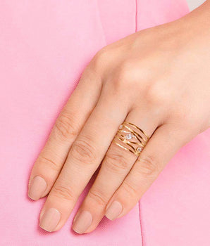 GOLD RING WITH ZIRCONIA