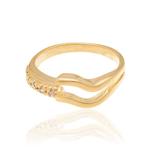 GOLD RING WITH ZIRCONIA