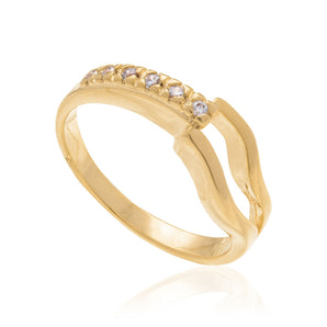 GOLD RING WITH ZIRCONIA