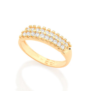 GOLD RING WITH ZIRCONIA