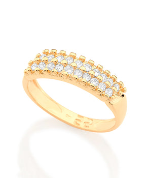 GOLD RING WITH ZIRCONIA