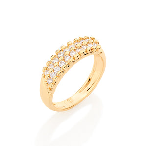 GOLD RING WITH ZIRCONIA