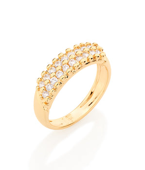 GOLD RING WITH ZIRCONIA