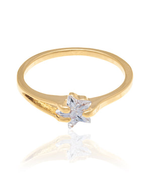GOLD RING WITH ZIRCONIA
