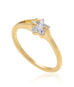 GOLD RING WITH ZIRCONIA