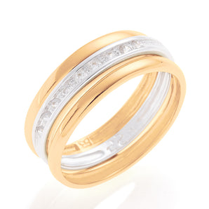 GOLD RING WITH ZIRCONIA