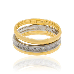 GOLD RING WITH ZIRCONIA