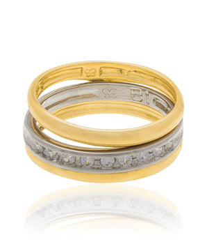 GOLD RING WITH ZIRCONIA