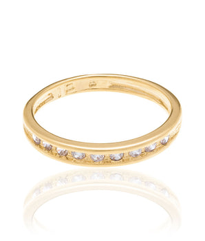 GOLD RING WITH ZIRCONIA