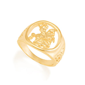 SAINT GEORGE RING GOLD PLATED