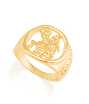 SAINT GEORGE RING GOLD PLATED