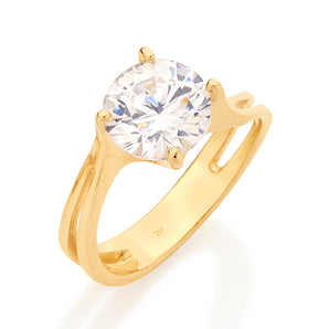 GOLD RING WITH ZIRCONIA