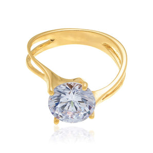 GOLD RING WITH ZIRCONIA
