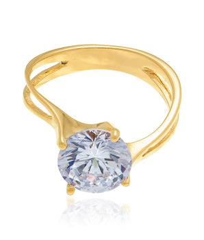 GOLD RING WITH ZIRCONIA