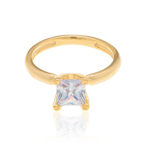 GOLD RING WITH ZIRCONIA