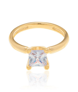 GOLD RING WITH ZIRCONIA