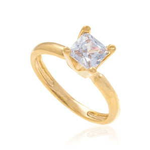 GOLD RING WITH ZIRCONIA