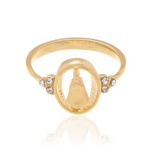 GOLD RING WITH CRYSTAL