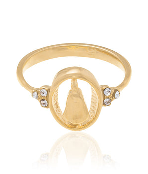 GOLD RING WITH CRYSTAL