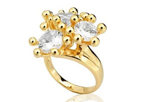 GOLD RING WITH ZIRCONIA