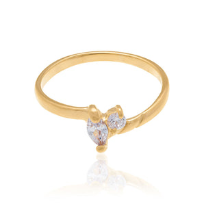 GOLD RING WITH ZIRCONIA