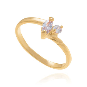 GOLD RING WITH ZIRCONIA