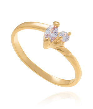 GOLD RING WITH ZIRCONIA
