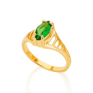 GOLD RING WITH ZIRCONIA