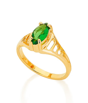 GOLD RING WITH ZIRCONIA