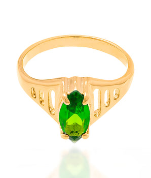 GOLD RING WITH ZIRCONIA