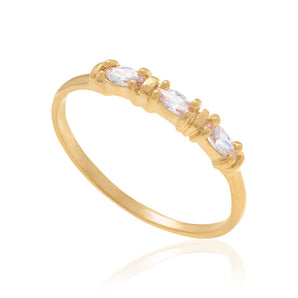 GOLD RING WITH ZIRCONIA