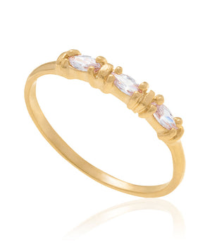 GOLD RING WITH ZIRCONIA